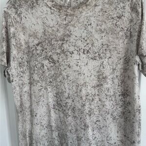 Gray Marble Print Women's Top
